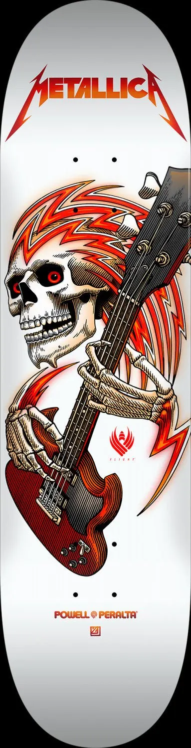 Powell Peralta Flight Metallica Collab White deck