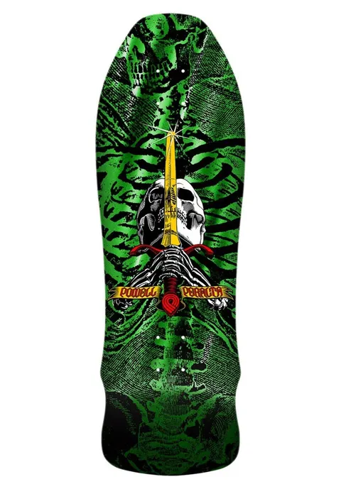 Powell Peralta Geegah Skull & Sword Green Foil deck