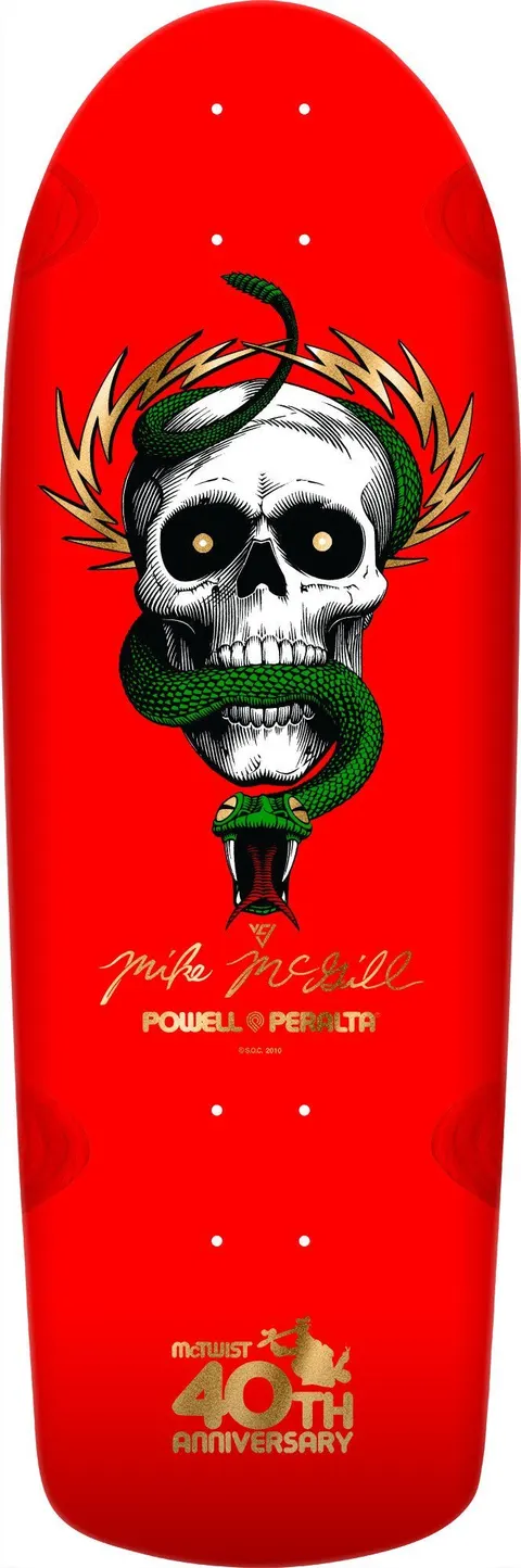 Powell Peralta Mike McGill 40th Anniversary McTwist White W/Gold Foil deck
