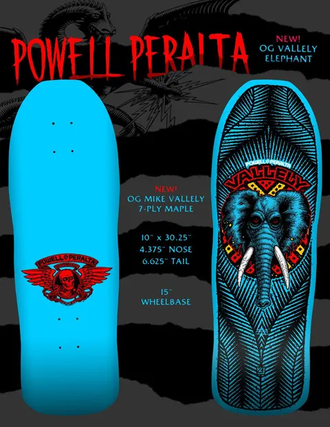 Powell Peralta Mike Vallely Elephant - Blue deck