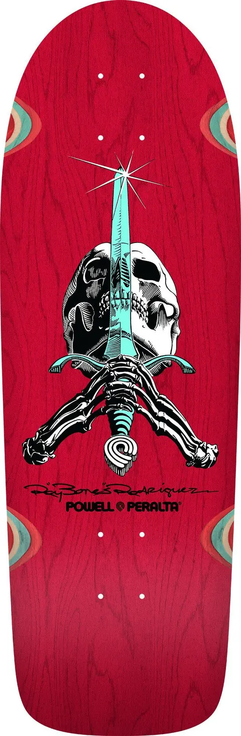Powell Peralta OG Rodriguez Skull and Sword Red deck