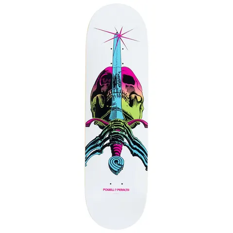 Powell Peralta Skull & Sword Lime Fade / White - Shape 246 deck