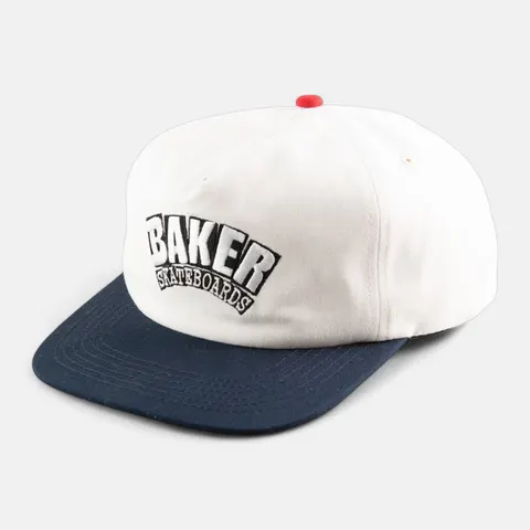 Baker Arch Snapback Off White deck