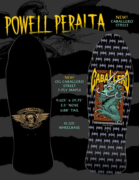 Powell Peralta Caballero Street Dragon Dnb Black Grey deck
