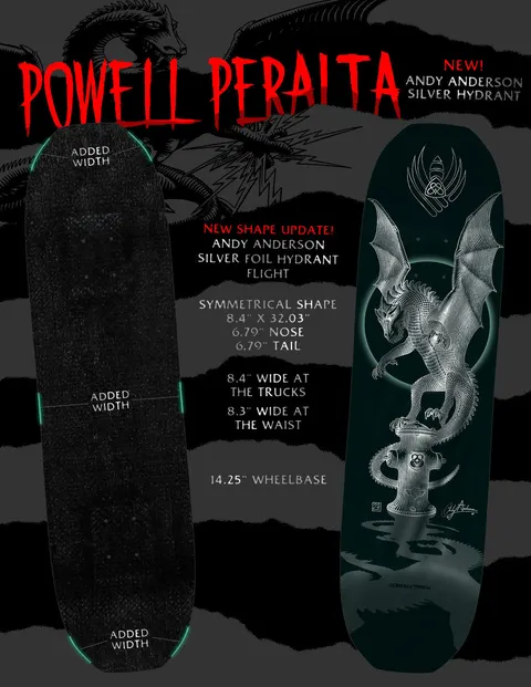 Powell Peralta Andy Anderson Hydrant Silver Foil Flight deck