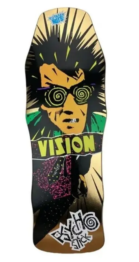 Vision Street Wear Psycho Stick Gold Foil deck