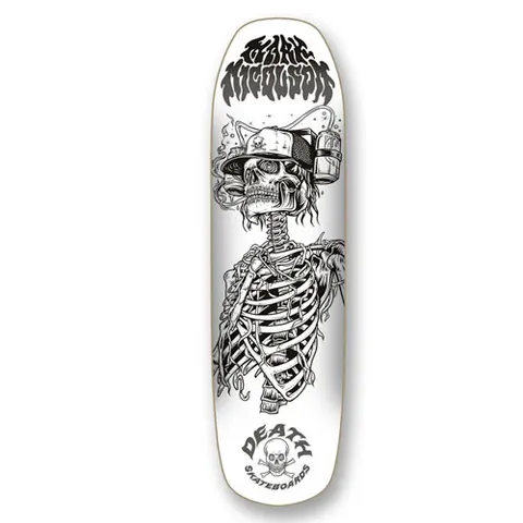 Death Skateboards Death Mark Nicolson Beer Helmet 9 Square Nose Pool Shape - Death Skateboards deck