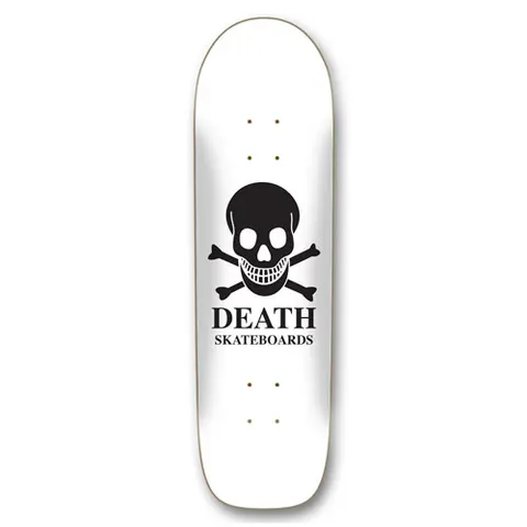 Death Skateboards Death OG White Skull Long Nose Pool - Death Skateboards deck