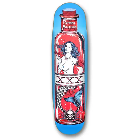 Death Skateboards Death Patrick Melcher Mermaid Blue Hybrid Shaped - Death Skateboards deck