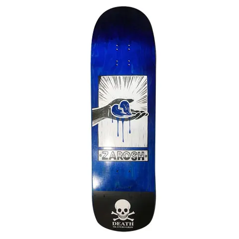 Death Skateboards Death Zarosh Heart 9 Hand Screened Pool - Blue - Death Skateboards deck