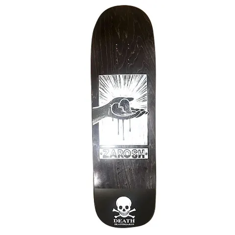 Death Skateboards Death Zarosh Heart 9 Hand Screened Pool - Grey - Death Skateboards deck