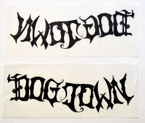 Dogtown Horror Script Surfboard Laminate Sheet (Set of 2) deck