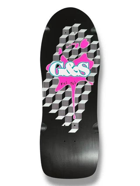 G&S BLEM: G&S FoilTail Black with Hot Pink Splat deck