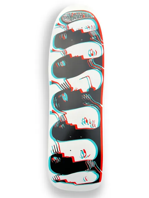 G&S Neil Blender Modified 80s Faces - the Unregistered Series - Red & Cyan deck