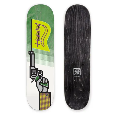 Habitat Flagged Logo Green 8.0 deck