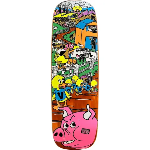 World Industries Mike Vallely Barnyard Reissue (red stain) deck