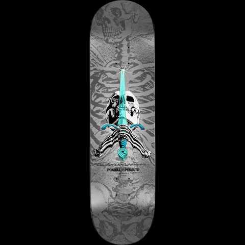 Powell Peralta Ray Rodriguez Skull & Sword "NOW" Silver - Shape 180 deck