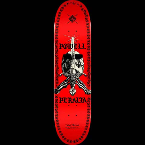 Powell Peralta Skull And Sword Chainz Red - Shape 247 deck