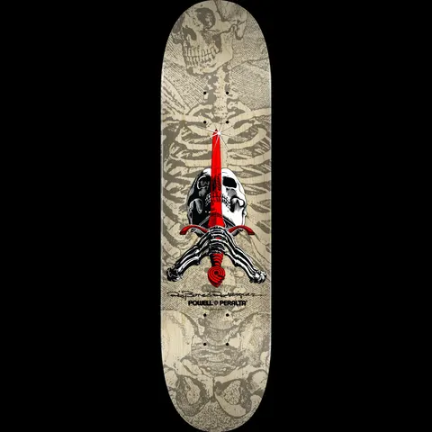 Powell Peralta Skull and Sword Gray/Nat 244 K20 deck