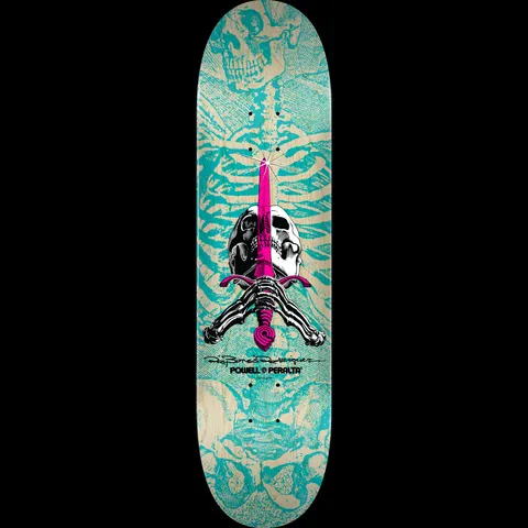 Powell Peralta Skull and Sword Turquoise 243 K20 deck