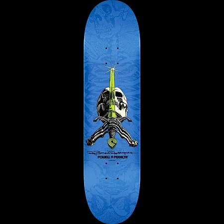 Powell Peralta Rodriguez Skull and Sword Blue - Shape 242 deck