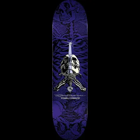 Powell Peralta Rodriguez Skull and Sword Purple - Shape 244 deck