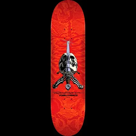 Powell Peralta Rodriguez Skull and Sword Red - Shape 243 deck