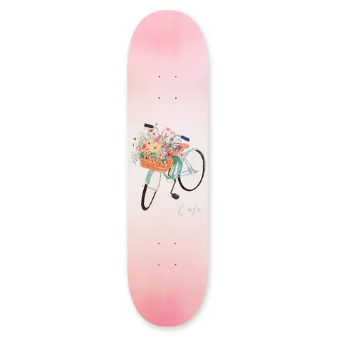 Skateboard Cafe Flower Basket Pink deck