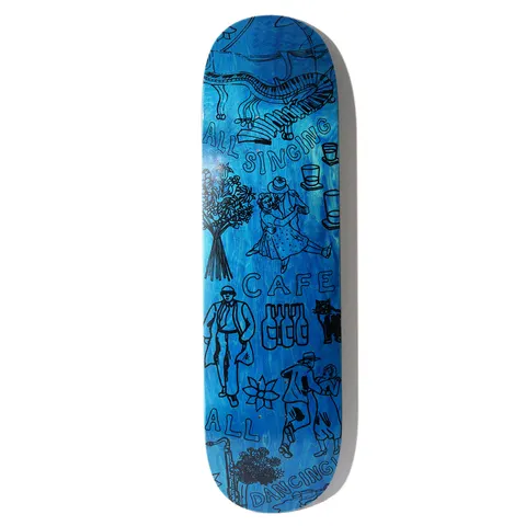 Skateboard Cafe Gaurab Sketches - C2 Shape Blue deck