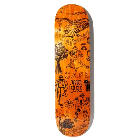 Skateboard Cafe Gaurab Sketches - C2 Shape Orange deck