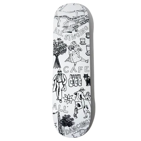 Skateboard Cafe 8.5 Gaurab Sketches C2 Shape White deck
